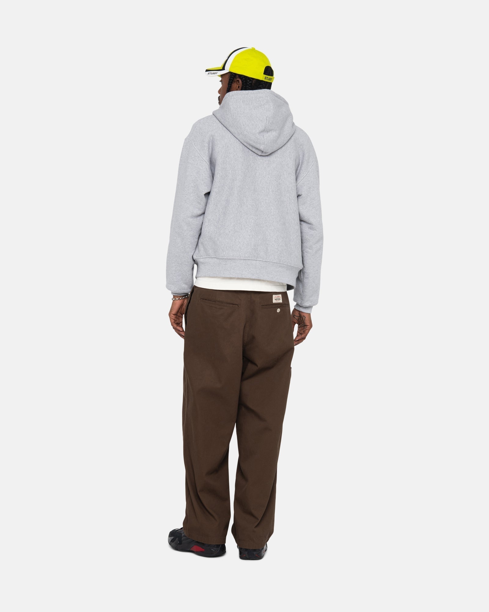 DOUBLE FACE LABEL ZIP HOODIE