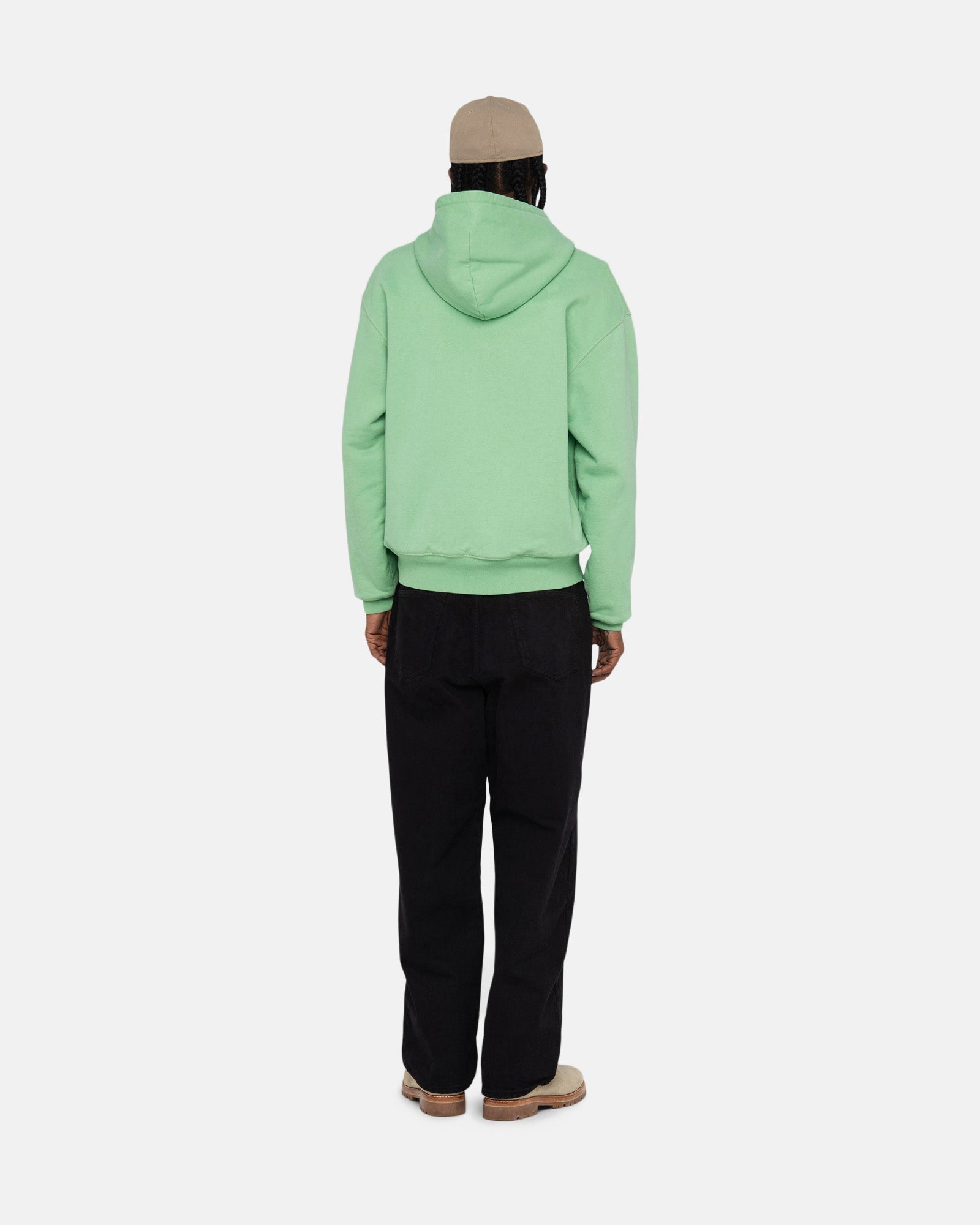 DOUBLE FACE LABEL ZIP HOODIE