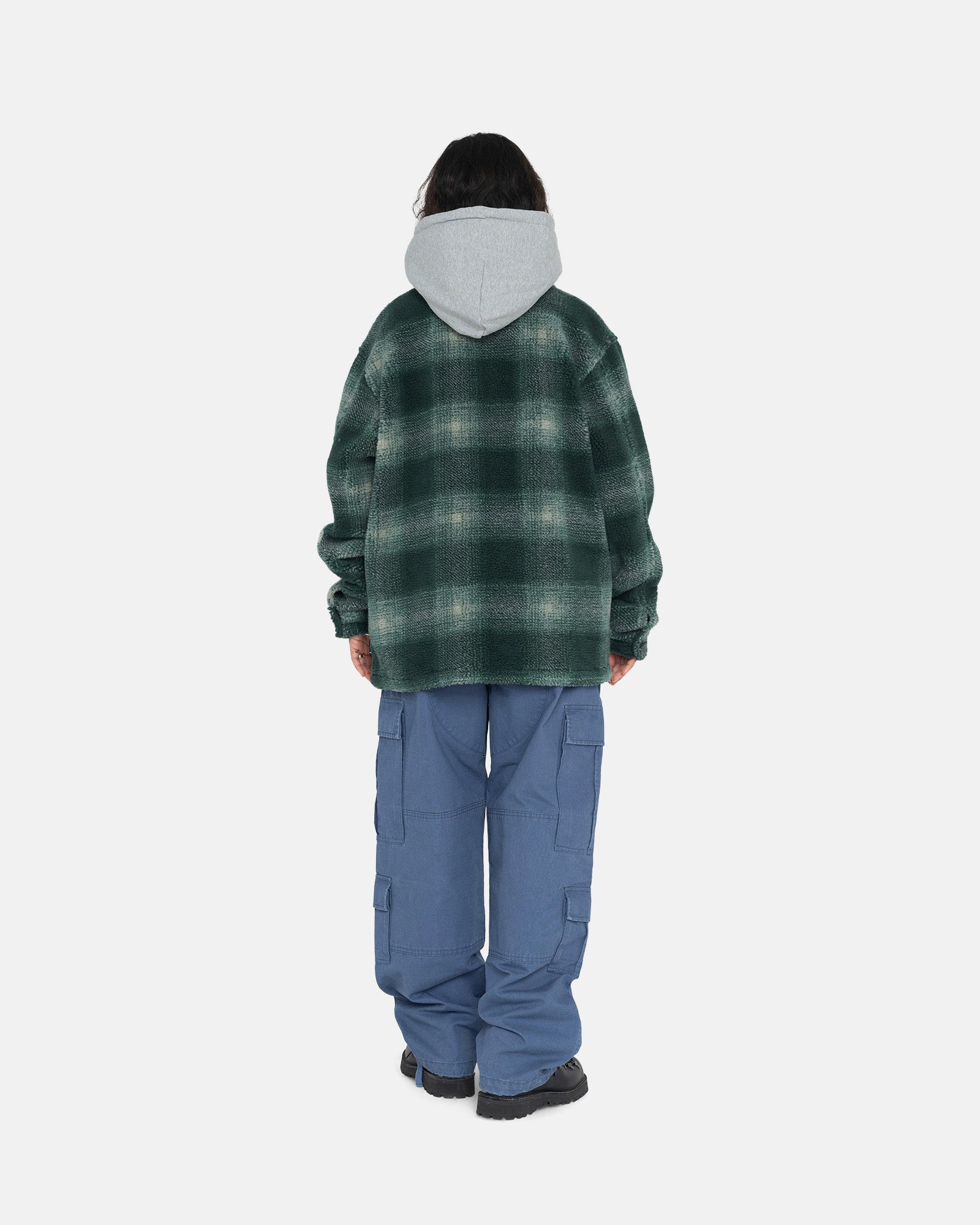 PLAID SHERPA SHIRT